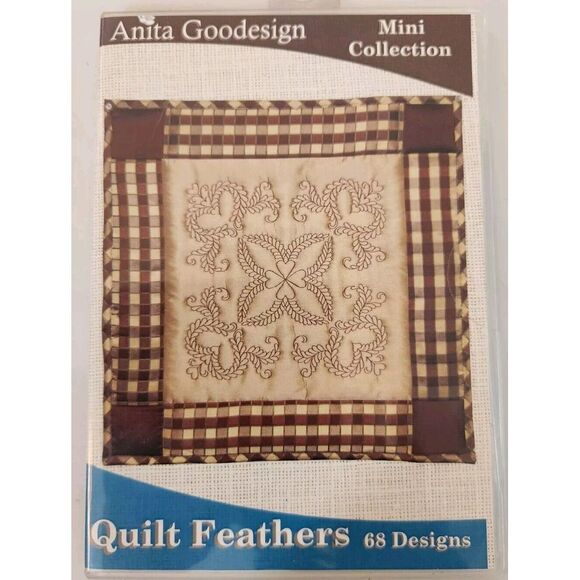 Anita Goodesign Mini Collection Quilt‎ Feathers 68 Designs Embroidery CD - Picture 1 of 4